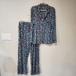 State of Day Pajama Set Floral Tencel Knit Blend Loungewear Comfy Cozy size XL